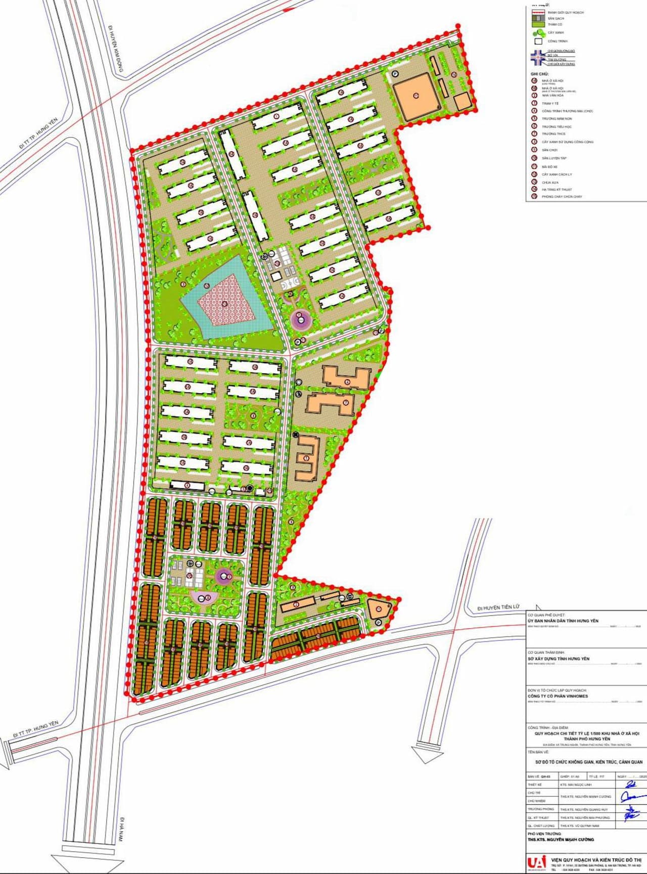 Mặt bằng Dự án nhà ở xã hội Happy Home Phố Hiến